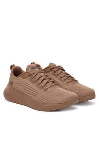 skechers - Skechers Sneakersy Bobs Squad Chaos-Face Off 117209/CLAY Brązowy. Kolor: brązowy. Materiał: materiał #4