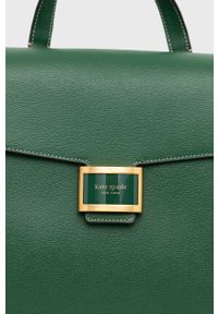 Kate Spade plecak skórzany damski kolor zielony mały gładki. Kolor: zielony. Materiał: skóra. Wzór: gładki #3