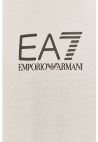 EA7 Emporio Armani - T-shirt. Okazja: na co dzień. Kolor: biały. Materiał: dzianina. Wzór: aplikacja, gładki. Styl: casual #3