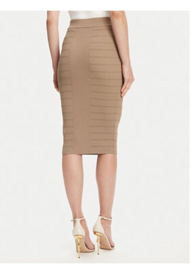 Guess Spódnica ołówkowa W5YD66 Z0130 Brązowy Slim Fit. Kolor: brązowy. Materiał: wiskoza