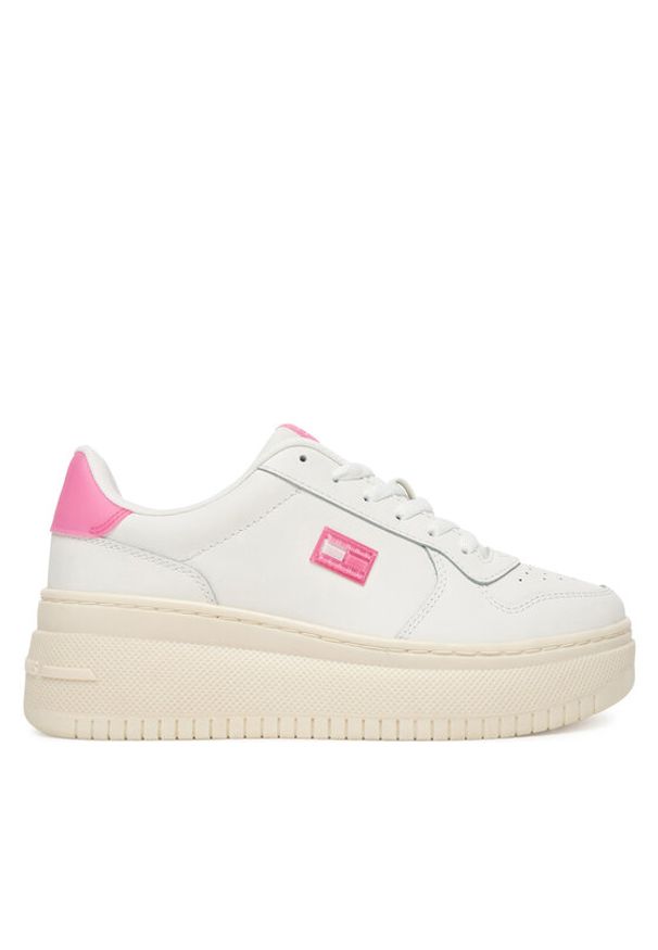 Tommy Jeans Sneakersy Tjw Basket Flatform EN0EN02981 Biały. Kolor: biały. Materiał: skóra