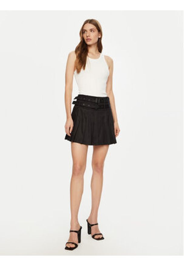 Guess Spódnica mini W5RD75 WGXM2 Czarny Regular Fit. Kolor: czarny. Materiał: syntetyk