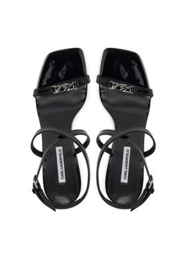 Karl Lagerfeld - KARL LAGERFELD Sandały Waverly KL34612 Czarny. Kolor: czarny. Materiał: skóra