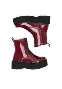 DeeZee Trzewiki WS101-08A Bordowy. Kolor: czerwony. Materiał: materiał #7