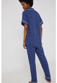 Answear Lab piżama damska. Kolor: niebieski. Materiał: tkanina. Długość: krótkie #4