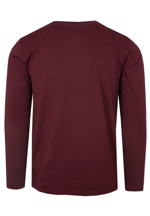 Koszulka z Długim Rękawem (Longsleeve) - Pako Jeans - Guziki Przy Dekolcie - Bordo. Okazja: na co dzień. Kolor: czerwony. Materiał: bawełna. Długość rękawa: długi rękaw. Długość: długie. Styl: casual
