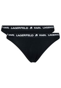 Karl Lagerfeld - KARL LAGERFELD Komplet 2 par fig klasycznych Logo Set 211W2127 Czarny. Kolor: czarny. Materiał: lyocell