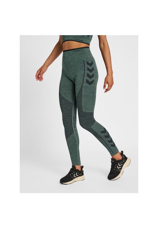Damskie wysokie legginsy Hummel MT Aly. Kolor: wielokolorowy, czarny, niebieski, zielony. Materiał: tkanina. Sport: fitness