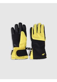 4f - 4F Rękawiczki narciarskie Thinsulate dziecięce - żółte XL. Kolor: żółty. Materiał: materiał. Technologia: Thinsulate. Sezon: zima. Sport: narciarstwo #1