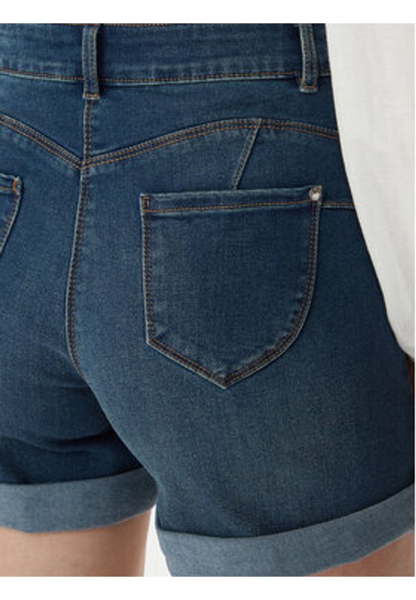 Morgan Szorty jeansowe 241-SHAKU Niebieski Regular Fit. Kolor: niebieski. Materiał: bawełna