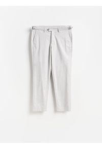 Reserved - Spodnie chino slim fit - jasnoszary. Kolor: szary. Materiał: tkanina, bawełna #1