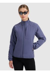 4f - 4F Kurtka puchowa trekkingowa z wypełnieniem syntetycznym damska - granatowa L. Typ kołnierza: kołnierzyk stójkowy. Kolor: niebieski. Materiał: puch, syntetyk. Technologia: Primaloft. Wzór: gładki. Sport: wspinaczka, turystyka piesza #1