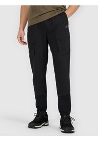 4f - 4F Spodnie trekkingowe szybkoschnące męskie - czarne S. Kolor: czarny. Materiał: materiał. Technologia: Primaloft. Sport: turystyka piesza, wspinaczka #2