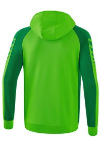 ERIMA - Kurtka z kapturem dla dzieci do treningu Erima Six Wings. Typ kołnierza: kaptur. Kolor: zielony. Materiał: materiał. Sport: fitness #2