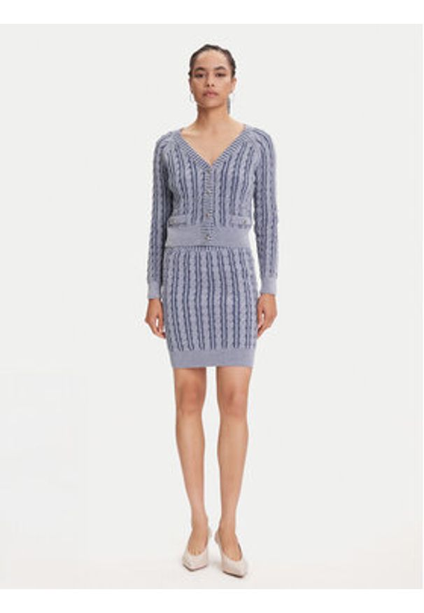 Guess Spódnica mini W5YD68 Z3OU0 Niebieski Regular Fit. Kolor: niebieski. Materiał: bawełna