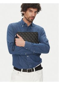 Guess Saszetka PMHULO P5238 Czarny. Kolor: czarny. Materiał: skóra #4