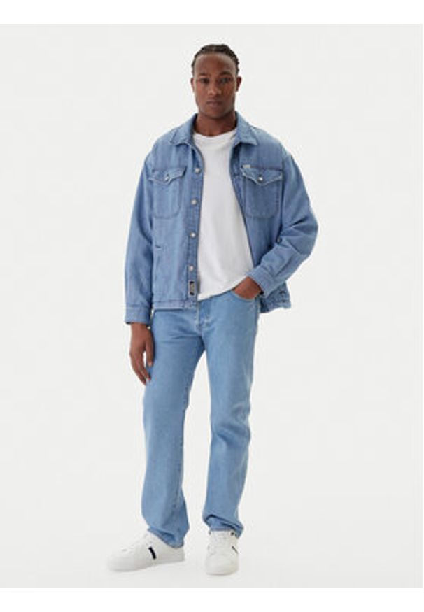 Guess Kurtka jeansowa M5RN30 D5KW1 Niebieski Regular Fit. Kolor: niebieski. Materiał: bawełna