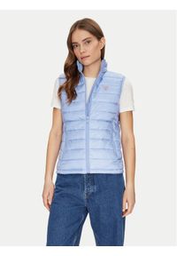 Guess Jeans Bezrękawnik W5RN55 WHAB2 Niebieski Regular Fit. Kolor: niebieski. Materiał: syntetyk. Długość rękawa: bez rękawów #1