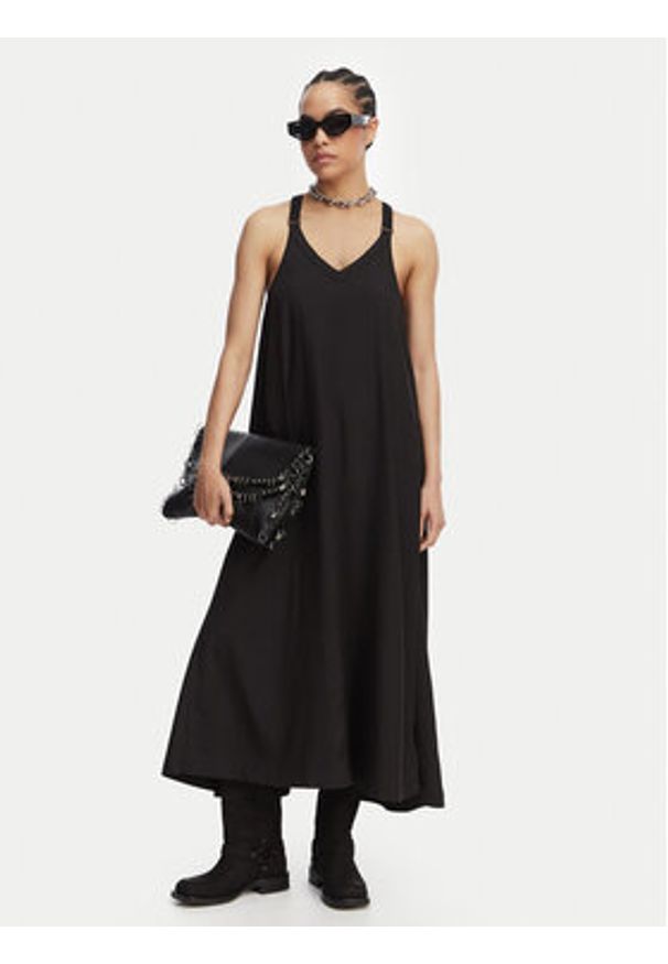 G-Star RAW - G-Star Raw Sukienka letnia D28398-E344 Czarny Relaxed Fit. Kolor: czarny. Materiał: syntetyk. Sezon: lato