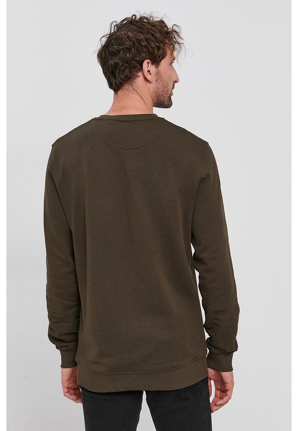 Lyle & Scott - Bluza bawełniana. Kolor: zielony. Materiał: bawełna. Wzór: aplikacja, gładki
