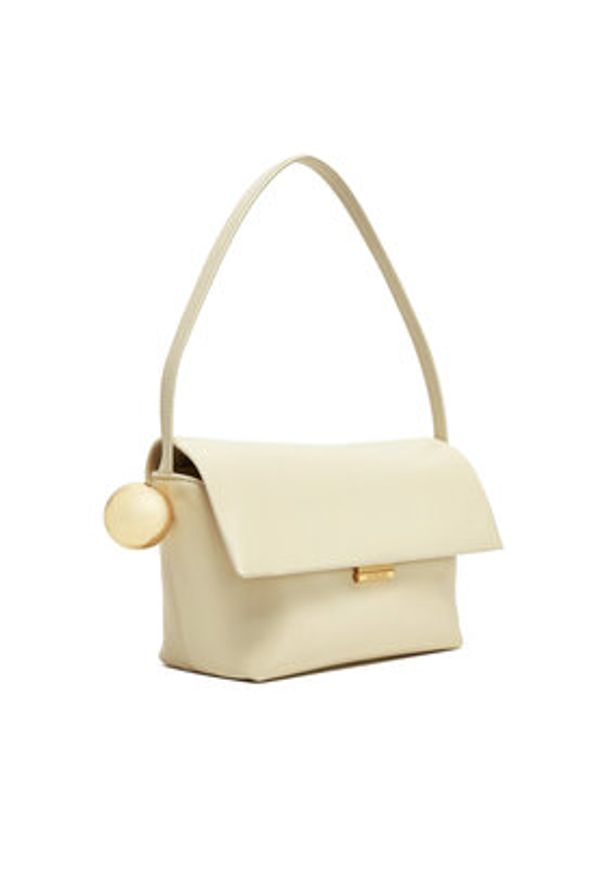 JACQUEMUS Torebka Le Rond Carre 24H243BA383-3171 Écru. Kolor: kremowy. Materiał: skórzane