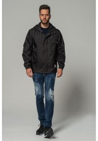 Kenzo - KENZO Czarna męska kurtka wiatrówka z kapturem, Rozmiar M. Typ kołnierza: kaptur. Kolor: czarny #3