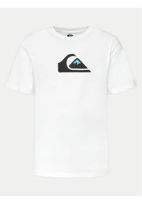 Quiksilver T-Shirt Complogo EQYZT07658 Biały Regular Fit. Kolor: biały. Materiał: bawełna