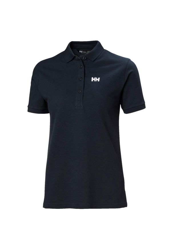 Damska koszulka polo Helly Hansen Pier Pique. Typ kołnierza: polo. Kolor: niebieski. Materiał: bawełna