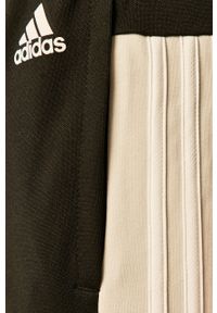 adidas Performance - Dres. Kolor: czarny. Materiał: dresówka. Wzór: gładki #6