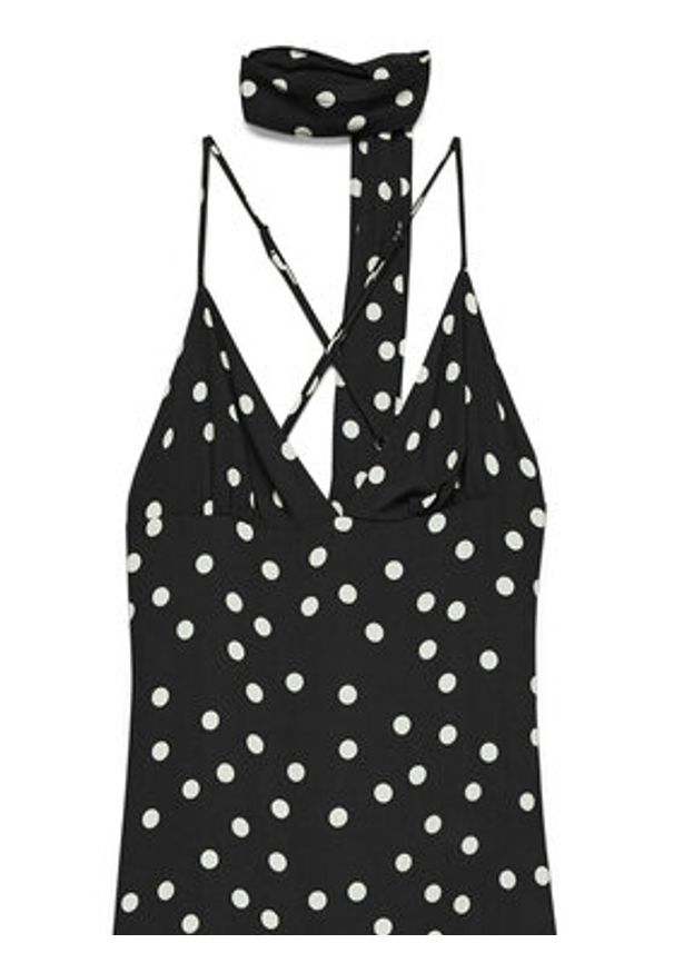 Vero Moda Sukienka letnia Elisa 10350647 Czarny Regular Fit. Kolor: czarny. Materiał: wiskoza. Sezon: lato
