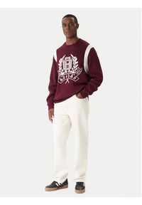 Adidas - adidas Sweter JX8215 Bordowy Regular Fit. Kolor: czerwony. Materiał: bawełna #4