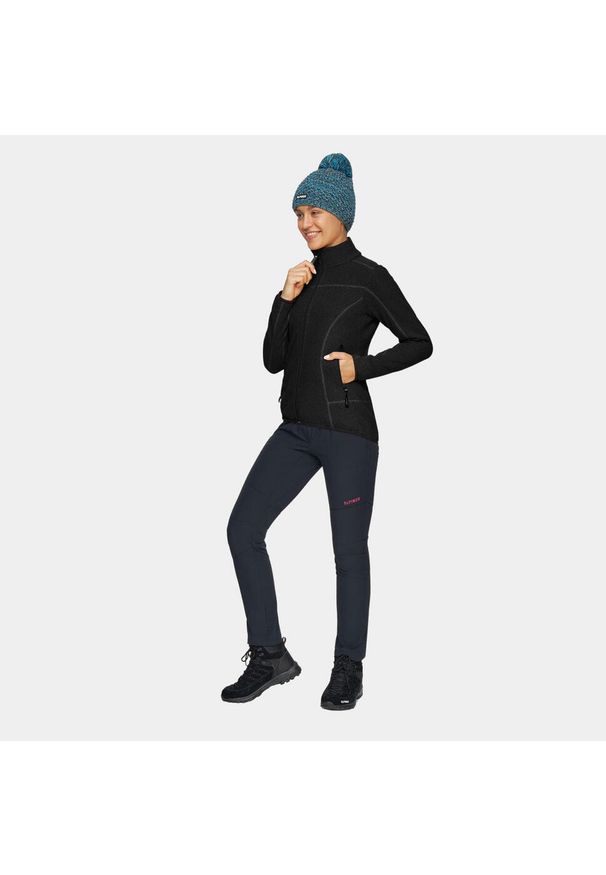 Bluza turystyczna polarowa męska Alpinus Dettifoss. Kolor: czarny. Materiał: polar