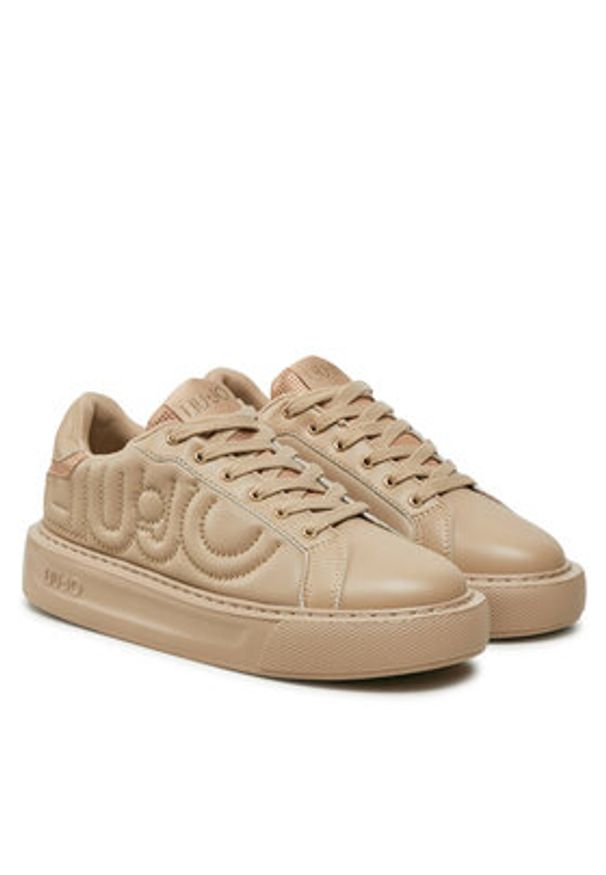 Liu Jo Sneakersy Kylie 29 BF4063 EX014 Beżowy. Kolor: beżowy. Materiał: skóra