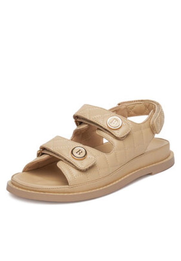 Badura Sandały MARIGOLD-22-910-6 Beżowy. Kolor: beżowy. Materiał: skóra