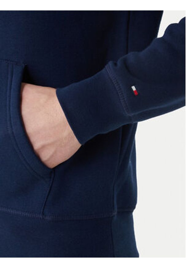 TOMMY HILFIGER - Tommy Hilfiger Bluza Logo MW0MW11599 Granatowy Regular Fit. Kolor: niebieski. Materiał: bawełna