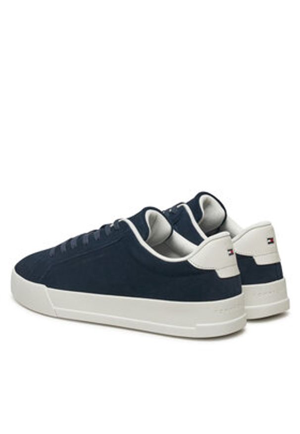 TOMMY HILFIGER - Tommy Hilfiger Sneakersy Court FM0FM05459 Granatowy. Kolor: niebieski. Materiał: zamsz, skóra