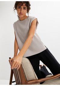 bonprix - T-shirt oversize z czystej bawełny organicznej. Kolor: szary. Materiał: bawełna #1