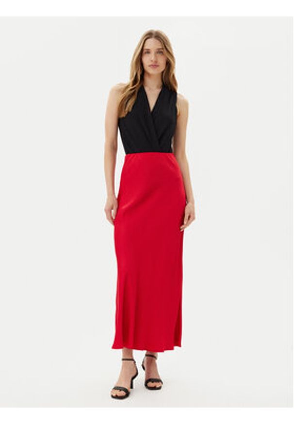 ViCOLO Spódnica maxi TD0472 Czerwony Slim Fit. Kolor: czerwony. Materiał: wiskoza