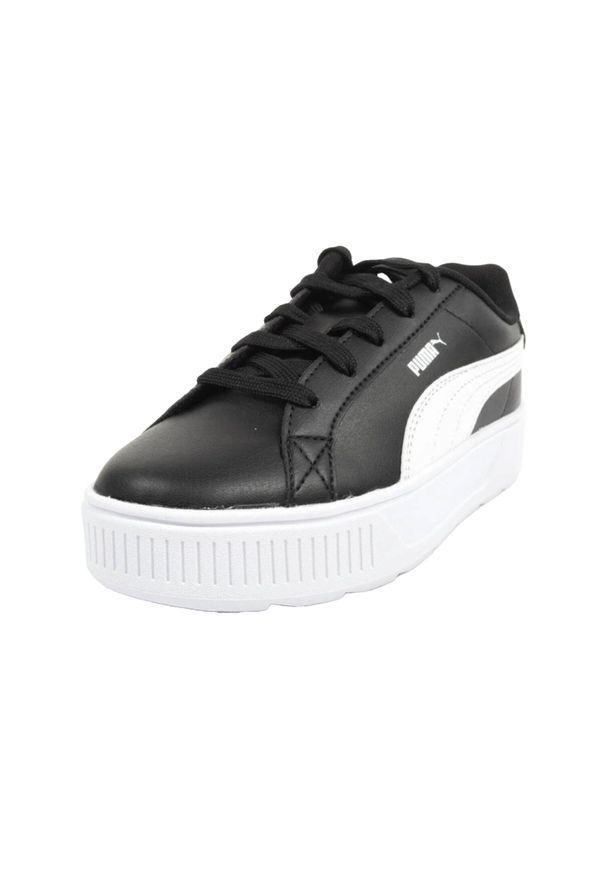 Puma - Dziecięce Skórzane Buty Sportowe Karmen. Kolor: czarny, biały, wielokolorowy. Materiał: skóra. Sport: turystyka piesza