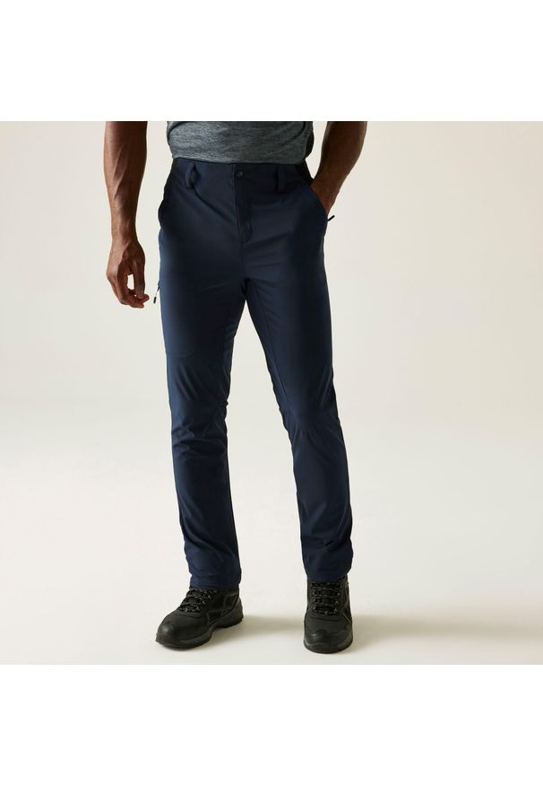 Regatta - Męskie spodnie trekkingowe Bayfell. Kolor: niebieski. Materiał: materiał. Sezon: lato. Sport: turystyka piesza