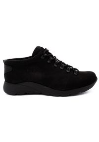 ButBal Damskie buty trekkingowe 674BB czarne. Kolor: czarny. Materiał: skóra, materiał, tworzywo sztuczne. Obcas: na platformie. Styl: sportowy