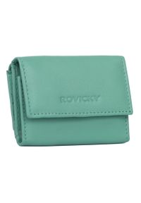 ROVICKY - Portfel damski Rovicky R-20-LFN j. zielony. Kolor: zielony. Materiał: skóra
