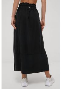 Deha spódnica kolor czarny midi rozkloszowana. Kolor: czarny. Materiał: tkanina, jedwab, materiał, lyocell #2