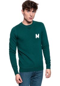 Mustang - MUSTANG Emil C Jumper MĘSKI SWETER KLASYCZNY DEEP TEAL 1008650 6433. Styl: klasyczny #6