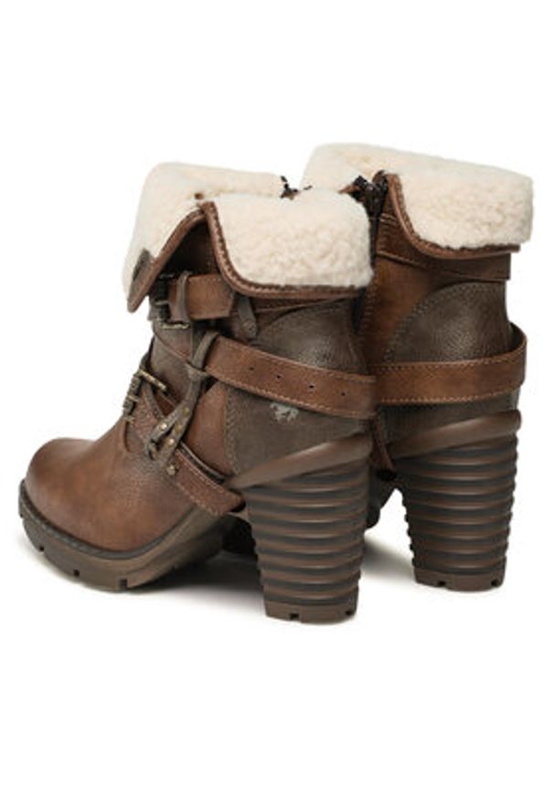 Mustang Botki 1292-602-301 Brązowy. Kolor: brązowy. Materiał: skóra