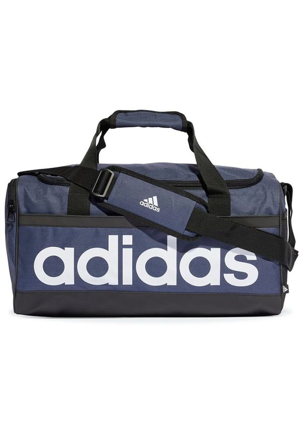 Adidas - Torba adidas Essentials Duffel Bag HR5353 - niebieska. Kolor: niebieski. Materiał: poliester. Sport: fitness
