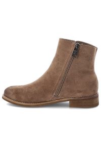 Botki damskie Vinceza, cholewka z materiału zabudowany fason za kostkę zapinane na suwak, beżowe, 39961. Wysokość cholewki: za kostkę. Kolor: beżowy. Materiał: materiał. Szerokość cholewki: normalna #7