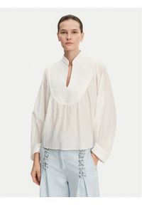 Munthe Bluzka Frantz 251100525130 Écru Loose Fit. Materiał: bawełna, wiskoza