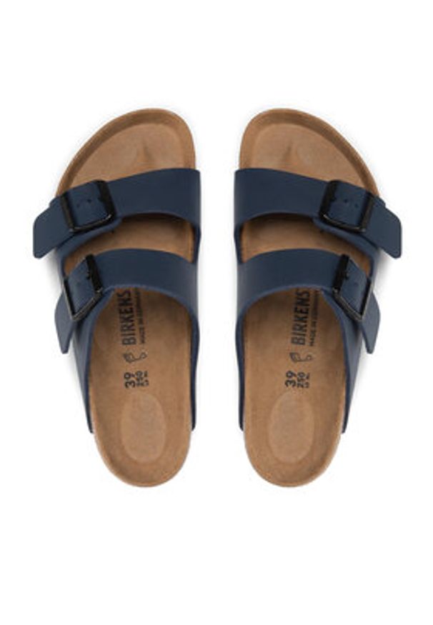 Birkenstock Klapki Arizona 0051751 Granatowy. Kolor: niebieski. Materiał: skóra