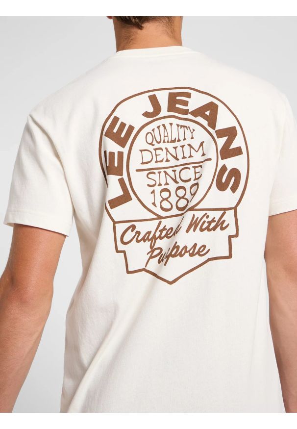 Lee - MESKA KOSZULKA LEE RELAXED TEE ECRU 112364544